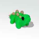 Estegosaurio Juguete Flexible Minimal