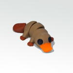 Ornitorrinco_Minimal_Platy Ornitorrinco Minimal Juguete Flexible impreso en 3D