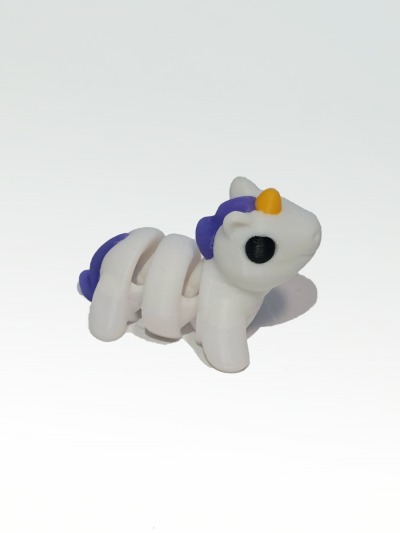 Unicornio Minimal Juguete Flexible impreso en 3D